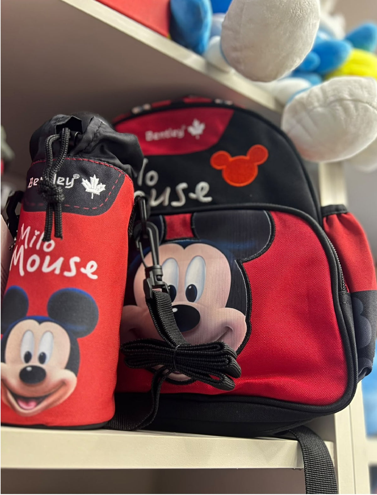Bentley Mickey Mouse Bag & Water Bottle
